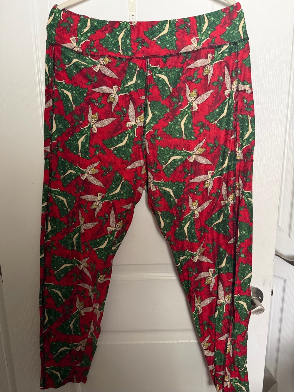 Festive Red & Green Holiday Print Women's Lounge Pants